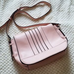 🌸🌷Blush Pink Dusty Rose Leather Crossbody Bag
